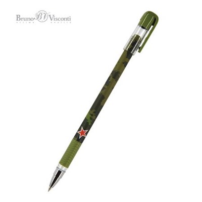 Ручка шариковая 0.5 мм "MagicWrite.МИЛИТАРИ. Хаки" синяя 20-0240/23 Bruno Visconti
