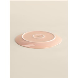Тарелка для пиццы SL Home «Уроки испанского: Buen provecho», d=30 см, фарфор, розовая