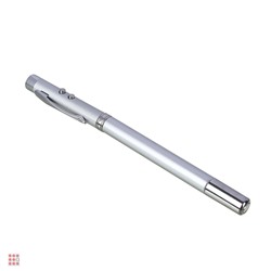 Ручка - выдвижная указка, магнит, 1 LED + лазер, 3xLR41, пластик, металл, 18х3,5см