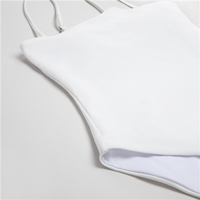 Купальник женский слитный MINAKU Basic, размер 48, белый