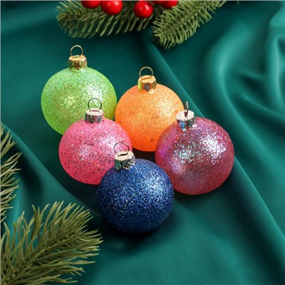 Ёлочный шар «Блестящий» новогодний, d=4.5 см, МИКС