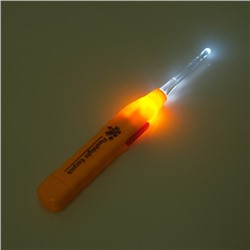 Палочка для чистки ушей Luazon LES-03, LED-подсветка, 3 насадки, от батареек