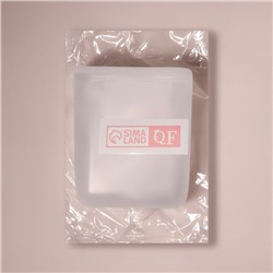 Органайзер для ватных палочек, с крышкой, 7.5×4×9 см, белый/полупрозрачный