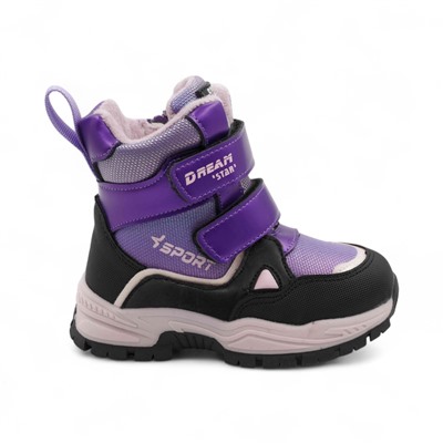 Ботинки мембранные на меху В6675-19 фиолетовые