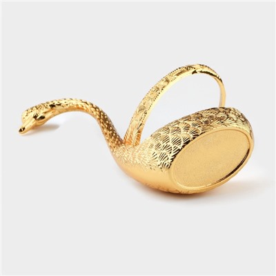 Набор ложек Magistro «Золотой лебедь», 7.5×5×15.3 см, 7 предметов, на подставке, металл, цвет золотой