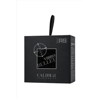 Черная перезаряжаемая вибропуля RealStick CALIBER - 7 см.