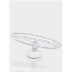 Блюдо на ножке, 31×10.5×11.5 см, стекло, прозрачное