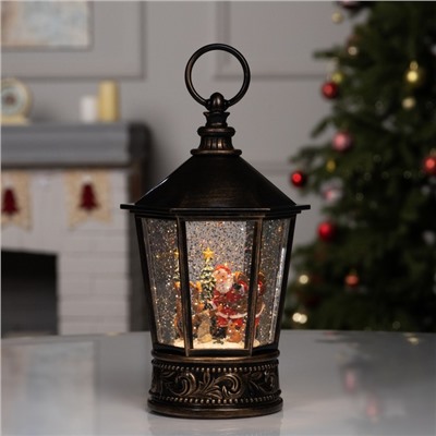 Светодиодная фигура «Дед Мороз и ёлка» 14×22×14 см, пластик, батарейки АААх3 (не в комплекте), свечение тёплое белое