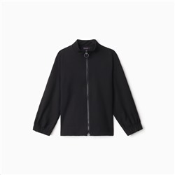 Ветровка (бомбер) для девочки MINAKU: Casual Collection KIDS, чёрная, рост 146 см