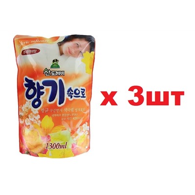 Sandokkaebi Soft aroma Кондиционер для белья 1300мл Фрезия запасной блок 3шт