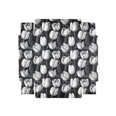 Коробка для цветов с вазой и пластиковыми окнами складная «Чёрно-белая эстетика», 23×30×23 см