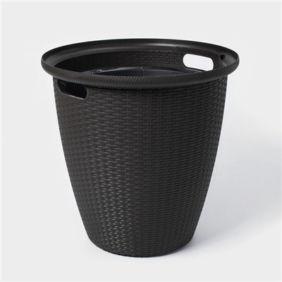 Кашпо для цветов со вставкой Rattan, 50 л (27 л), МИКС