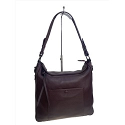 Женская сумка из натуральной кожи, цвет баклажан