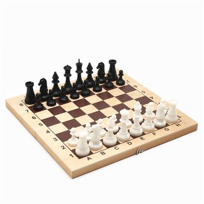 Шахматные фигуры турнирные, пластик, король h=10.5 см, пешка h=5 см