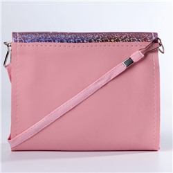 Сумка детская Pink unicorn, на клапане, розовая