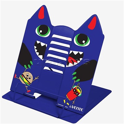 Подставка для учебников и книг "Monster" 20x22,5 см, металлическая окрашенная с фигурными ушками, вес 450 г, с противоскользящими ножками, с полноцветным рисунком, в пластиковом пакете с европодвесом