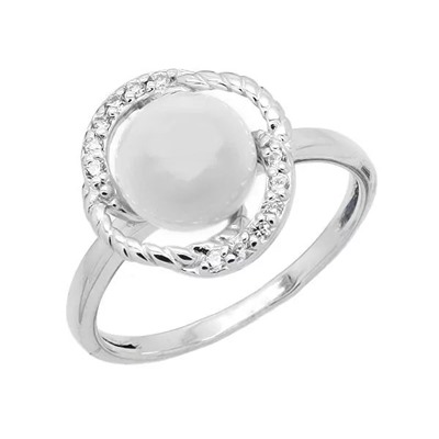 Кольцо из серебра жемчуг, К1324с