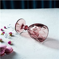 Бокал для вина Magistro «Круиз», 250 мл, 8×15.3 см, стекло, розовый