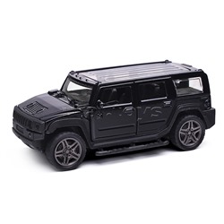 Чёрная инерционная машинка Внедорожник с люком die-cast,1:32, открывающиеся двери