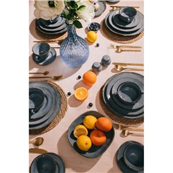 Чайная пара Magistro Alpine Frost, 2 предмета: чашка 245 мл, блюдце d=15 см, голубовато-серый