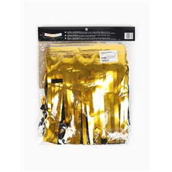 Занавес для фотозоны чёрно-золотой, полоса 152×25 см