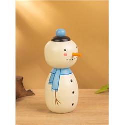 Японская кукла кокеши «Снеговик», 7×8.5×17 см