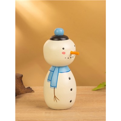 Японская кукла кокеши «Снеговик», 7×8.5×17 см