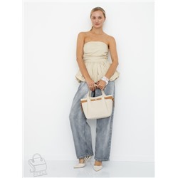 Сумка женская кожаная 52982OS off white Polina&Eiterou
