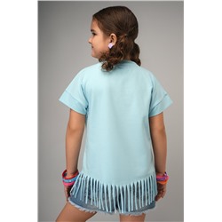 Футболка с бахромой для девочки Happyfox