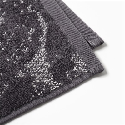 Полотенце махровое Этель «Павел» серый, 50×90 см, 100% хлопок, 420 г/м², серое