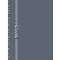 Тетрадь А4  80л линия на спирали "NEWtone PASTEL Серый агат" перфорация на отрыв (090629) 05060 Хатбер