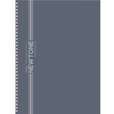 Тетрадь А4  80л линия на спирали "NEWtone PASTEL Серый агат" перфорация на отрыв (090629) 05060 Хатбер