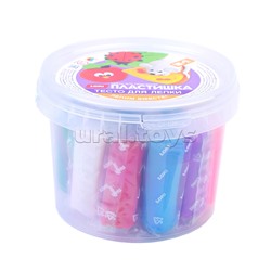 Пластишка. Тесто для лепки 18 цв по 24 гр с формочкой  (ведерко с ручкой)