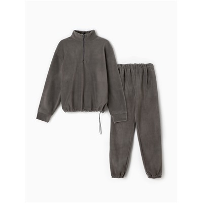 Костюм женский (анорак, брюки) MINAKU: Fleece Soft, размер 46, цвет графит