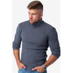 Мужской вязаный свитер с высоким воротом Happyfox