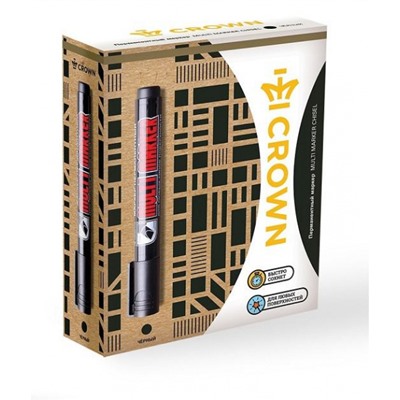 Маркер перманентный 3мм "Multi Marker" черный CPM-800 Crown