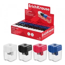 Точилка пластиковая с контейнером "Волна Мини, Классика" ассорти 60042 ErichKrause