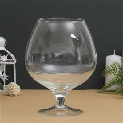 Ваза-Бокал «Роджер», 1.8 л, d=10 см, 19×14 см, стекло, прозрачная