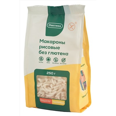 Макароны Спираль рисовая "Диетика" 250г ЭКОПРОДУКТЫ, 1136935