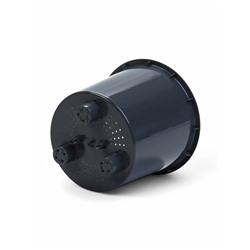 Кашпо для цветов Desert, 2.3 л, d=15.7 см, h=15.2 см, пластиковое, со вставкой, серое