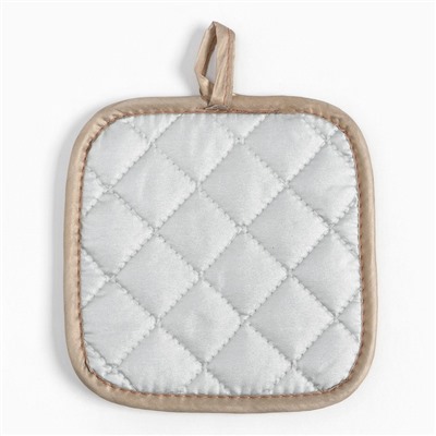 Кухонный набор «Доляна. Снежинки»: прихватка 17×17 см, варежка 26×16 см, фартук 70×80 см, золотой, 100% п/э