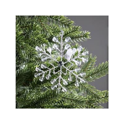 Подвеска световая «Снежинка», 14×14×1 см, 10 LED, от батареек AG13×3, свечение белое