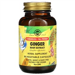 Solgar, Ginger Root Extract, 60 Vegetable Capsules