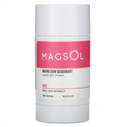 Magsol, Magnesium Deodorant, Rose,  3.2 oz (95 g)