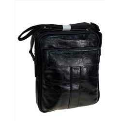 Сумка мужская из натуральной кожи, цвет черный