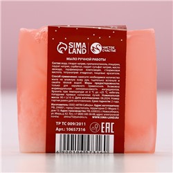 Мыло для рук ручной работы, 90 г, аромат морозная клюквы, Чистое счастье