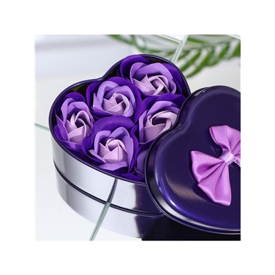 Мыльные розы, трёхцветные, набор 6 шт.