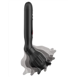 Чёрный вибростимулятор для головки члена с эффектом всасывания Vibrating Roto-Sucker