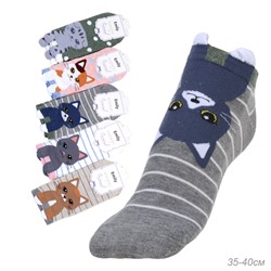 Носки р. 35-40 Кошка короткие / L805 /уп 10/1200/ ОДНА ПАРА/ МАРКА