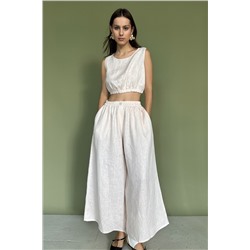 Костюм лён  SET031/02/Крем-брюле